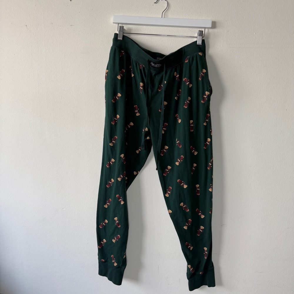 Polo Ralph Lauren Men's Bear Logo Green Soft Swimpants